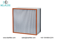 Glassfiber Media Filter HEPA Suhu Tinggi Dengan SUS Frame Aluminium Separator